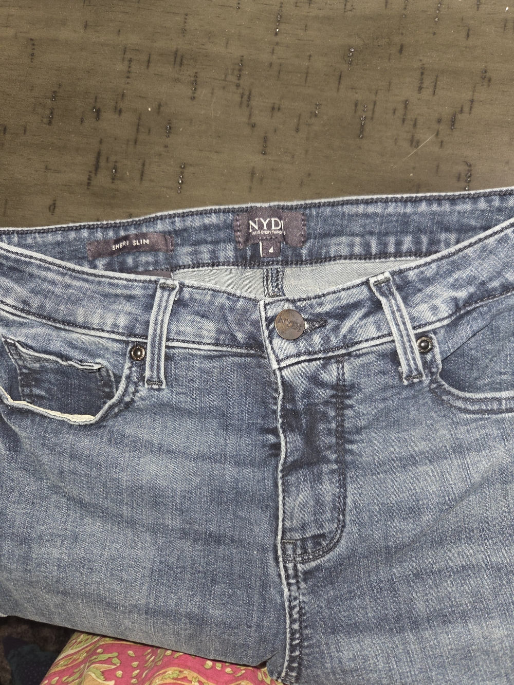 NYDJ Straight Leg Jeans in Light Blue Wash
